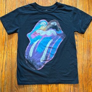 Rolling Stones Distressed Logo Tee Official Merch
